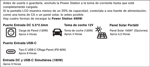 Recarga-power-station-400w