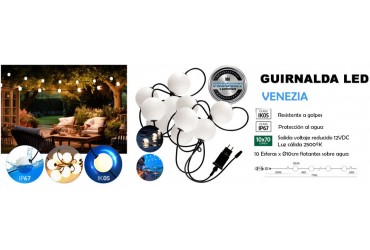 Guirnalda LED Venezia: iluminación acogedora para cualquier ocasión